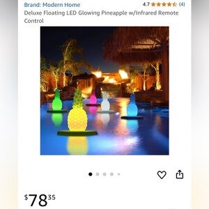 Colorful Pineapple Pool Light